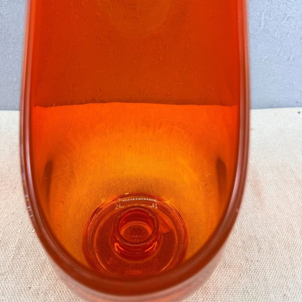 Viking Glass Persimmon Orange Taperglow Candle Holder‎ Epic Series 14.5